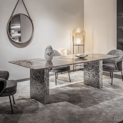 Modern George dining table styled for premium home interiors