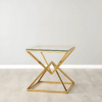 Modern side table design for small living room and bedroom spaces