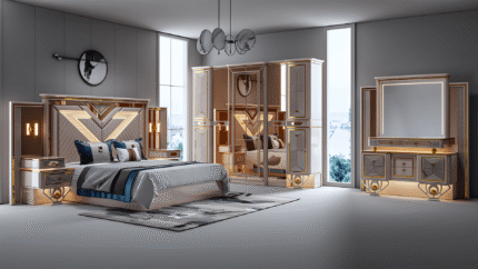 Rustic Haven Bedroom Set Furniture with Wooden Farmhouse Design